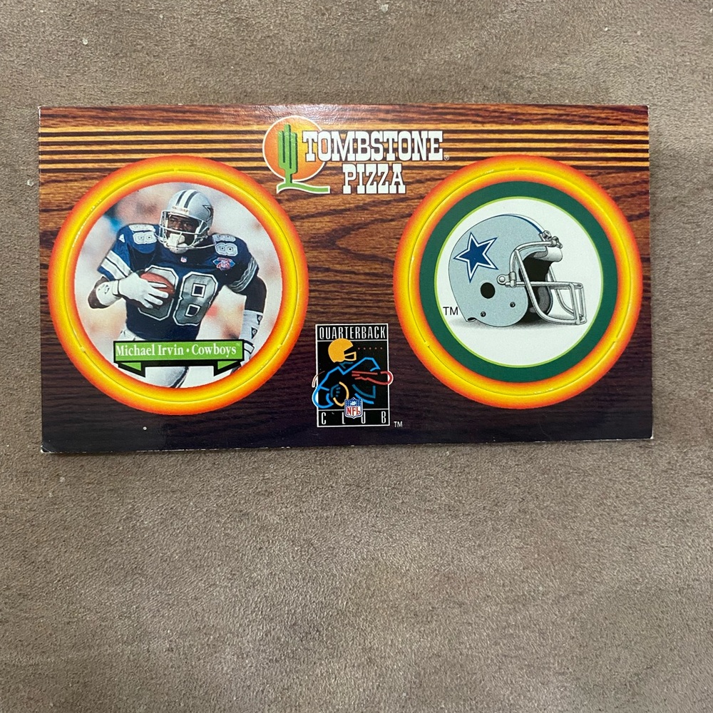 Michael Irvin Dallas Cowboys Rare Collectible POGS Tombstone Pizza still intact